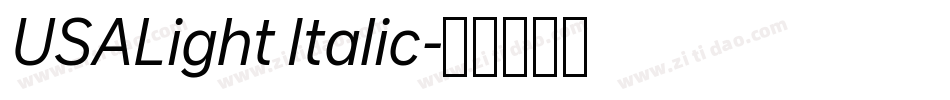 USALight Italic字体转换